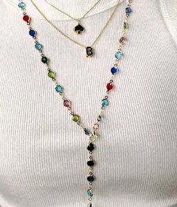 Y2k Multicolored Crystal Necklace