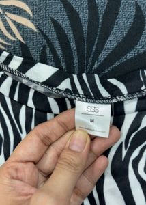 SSS Zebra Print Cropped Top