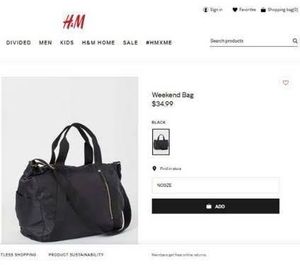 H&amp;M Black weekend Bag