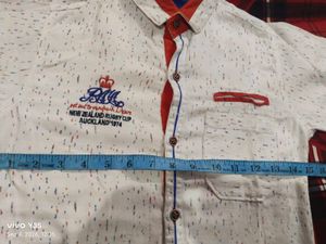 boys/kids White Printed Full Sleeve Shirt