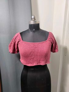 Cropped Roadster pink top