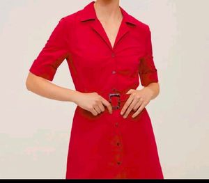 Chic MNG Red Button-Down Dress