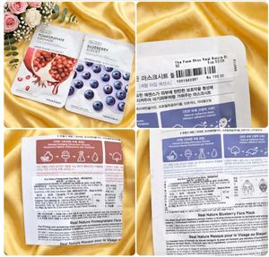 Combo The Face Shop Sheet Masks - Pomegranate &amp; Bl