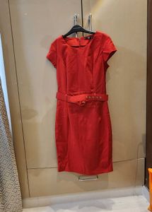 MANGO Red Party Dress
