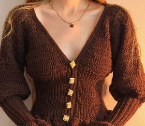 Brown Crochet Cardigan top