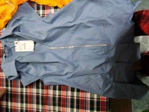 Blue Collared Zipper Dress