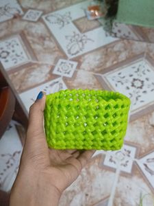 Handmade Decorative Green Basket