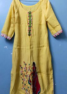 Yellow Embroidered Kurta 💛
