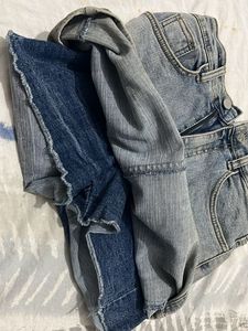 Light Wash Denim Mini Skirt