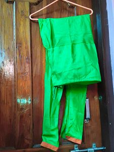 Vibrant Orange Silk Frock