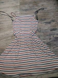 Striped Spaghetti Strap Dress