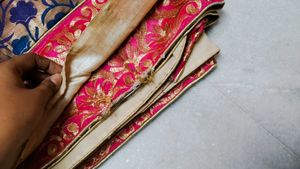 Elegant saree with Embellished blouse