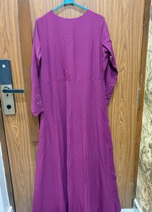 Beautiful Purple Embellished Gown with Dupatta