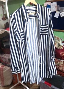 Striped Button-Up Shirt