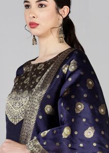 Elegant Embroidered Royal Blue Kurta