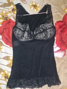 Pinteresty Black Lace Trim Camisole