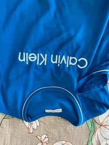 Rare Calvin Klein Blue Logo T-Shirt