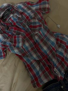 Plaid Short Sleeve Shirt