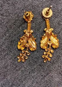 Elegant Gold-Tone Dangle Earrings