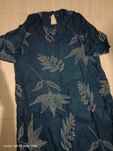 Stylish Blue Printed Kurta Set