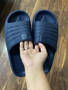 Comfortable Men’s Navy Blue Slides