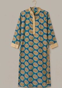 Boho Blue & Gold Kurta