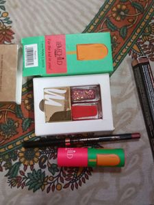 Combo Of 3 Kajal Lipstick Nail Polish