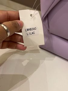 Lilac Puffy Top Handle Bag