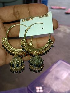 Jhumki Earrings &amp;Stude 50rupee piece