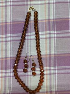 Elegant crystal Necklace & Earrings Set