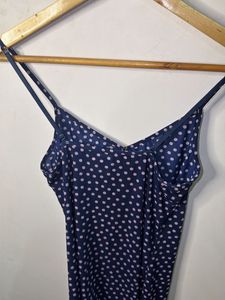 Navy Blue Polka Dot Cami Night top