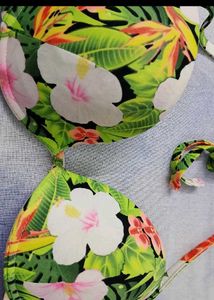 Tropical Floral Bikini Top
