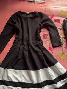 Black Knee Length Classic Dress