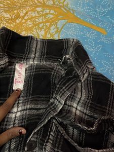 Black &amp; White Plaid Shirt