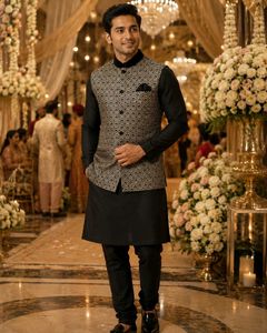 Elegant Brocade Nehru Jacket