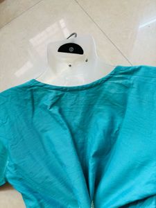 Turquoise Embroidered Kurta