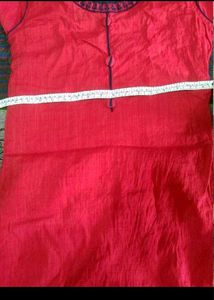 Pink Kurta with Black Print