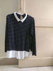 DNMX Striped Twofer Top