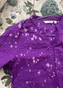 MAX Purple Tie-Dye Cotton Kurti