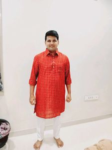 Men's Red Kurta