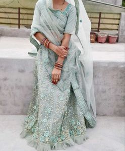 Embellished Mint Green Lehenga Choli Set