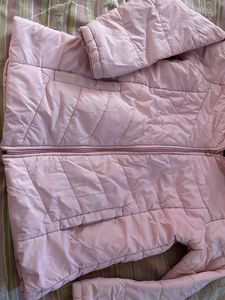 Pink puffer jacket