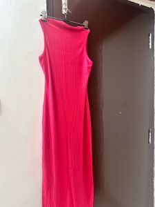 Ribbed Knit Sleeveless Midi Dress