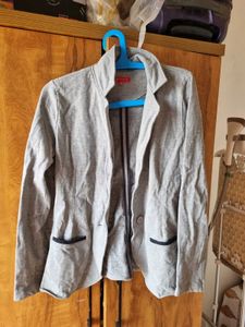 Women's Grey Casual Jacket