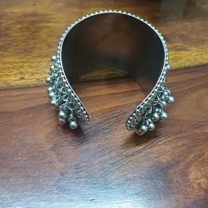 Boho Silver Toned Gungroo Kada/ Bracelet
