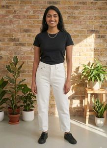 women's white denims