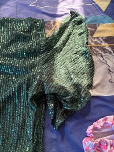 Emerald Green Sequin Maxi Dress