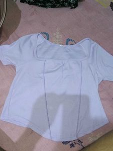Lavender Square Neck Top