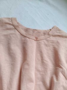 Chic Pink Peplum Top with Lace Sleeves