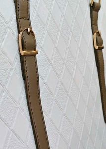 structured off-white tote bag